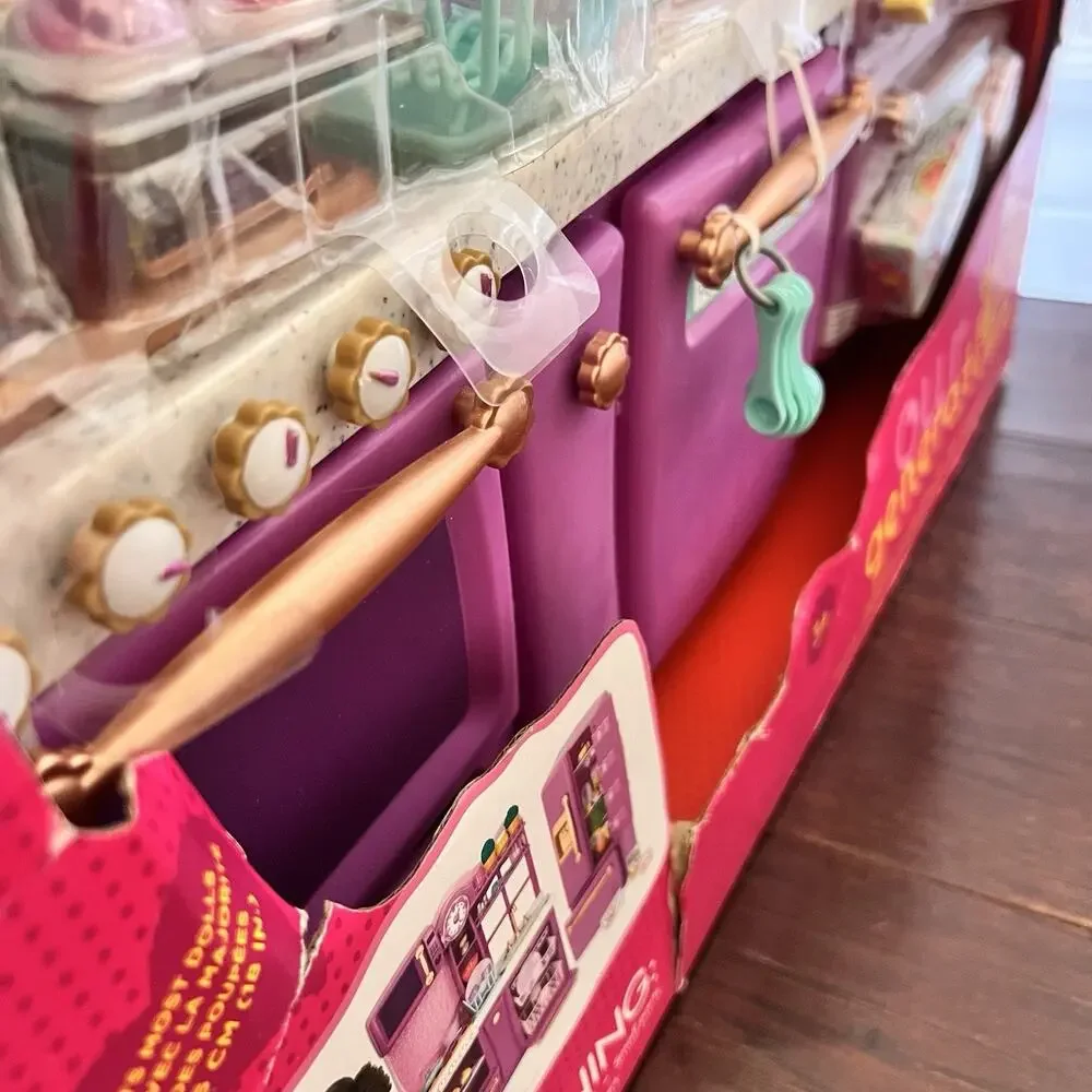 RARE Our Generation Gourmet Kitchen Set Lillac Purple Refrigerator Stove RETIRED